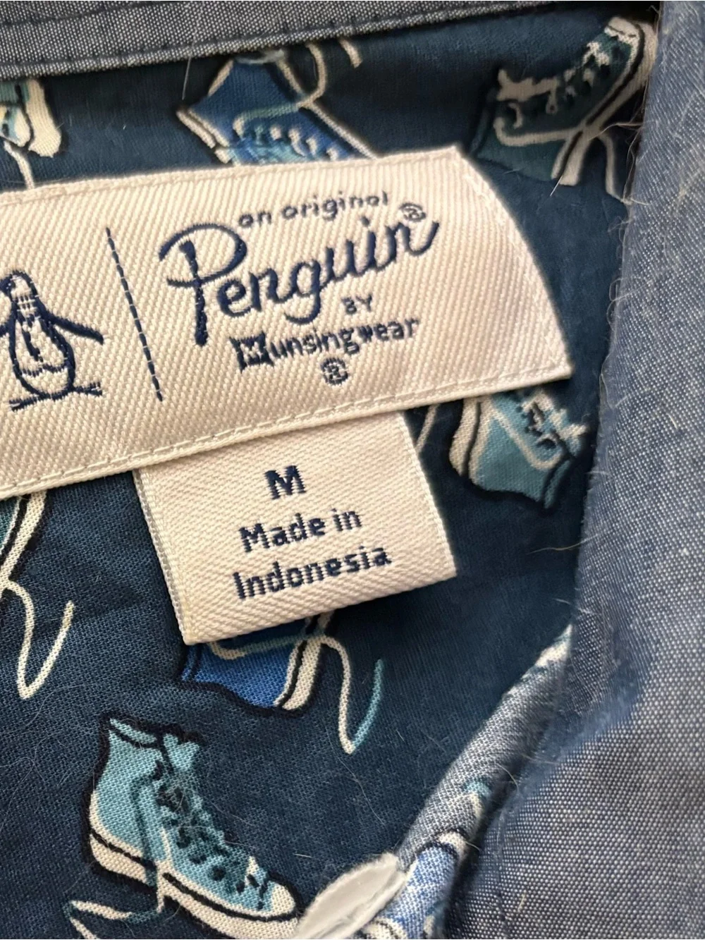 Banana Republic Polos and Blue Printed Short-Sleeve Penguin Button-Down Shirt